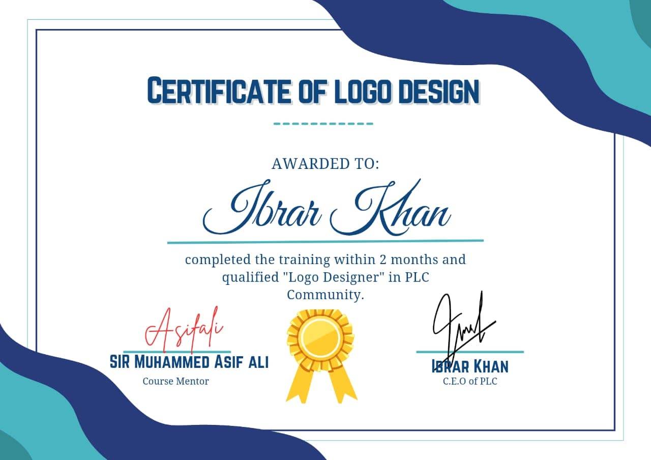 Logo Design Certificate — PLC