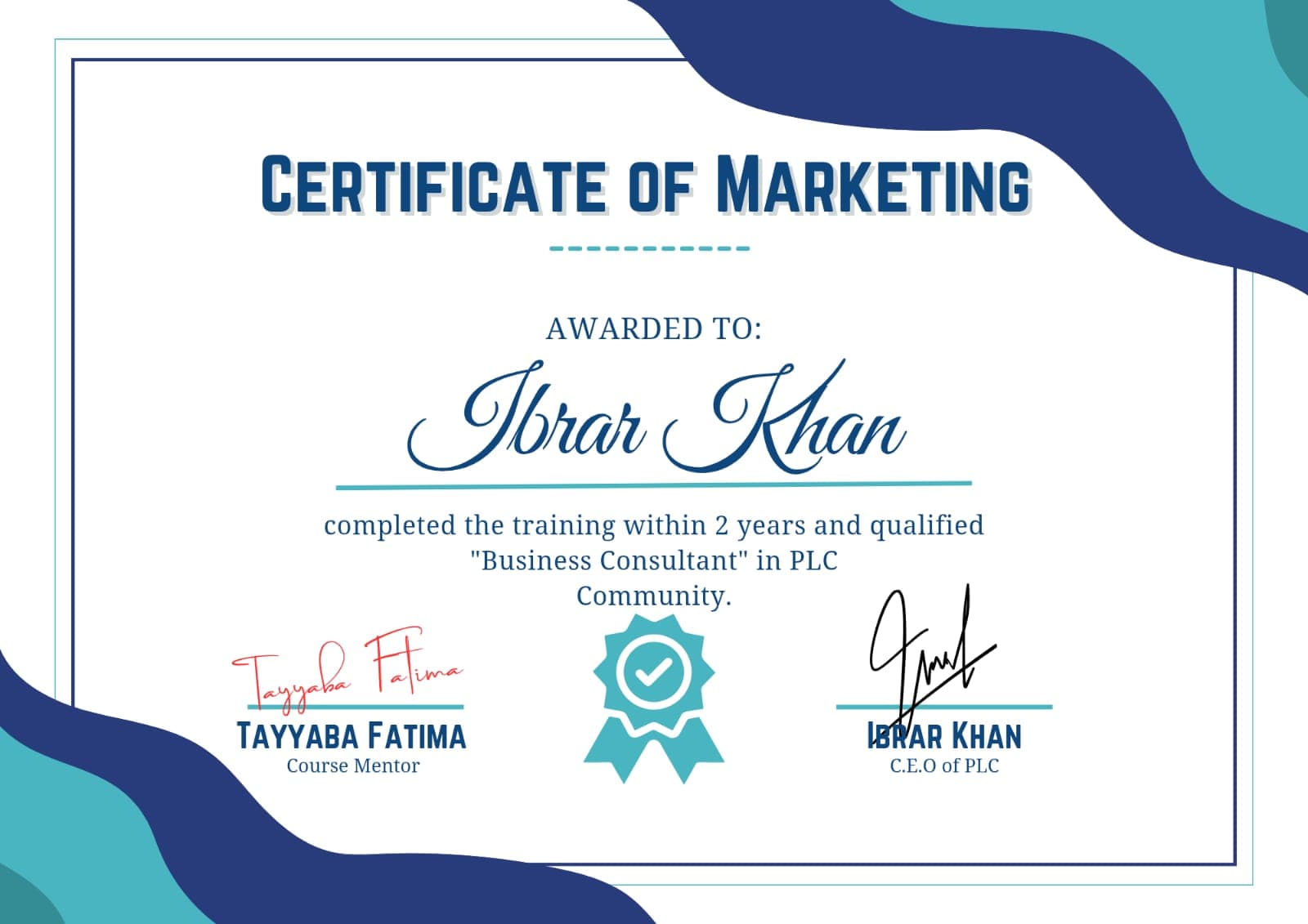 Marketing & Logo Design Certificate — PLC